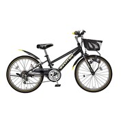 子供用自転車 エキサイター LEDダイナモライト 22型 外装6段変速 黒系メタリック EXA22H