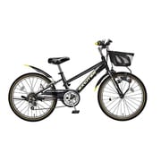 子供用自転車 エキサイター LEDダイナモライト 24型 外装6段変速 黒系メタリック EXA24H