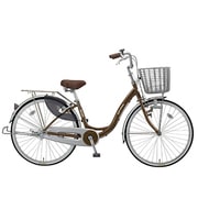 シティサイクル カールアルミ ダイナモライト 24型 変速なし ブラウン CUAL24H