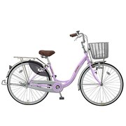 シティサイクル カールアルミ ダイナモライト 26型 変速なし パープル CUAL26H