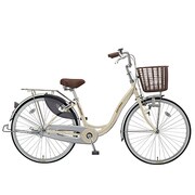 シティサイクル カールアルミ ダイナモライト 26型 変速なし アイボリー CUAL26H