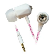 Barbie フラットコードカナルイヤホン Fシリーズ ダイヤモンドハウジングモデル ホワイト BB-DF1-WH
