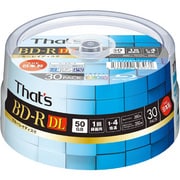 BD-R (1-4x) 50GB ホワイトプリンタブル ワイドタイプ 30枚バルクケース BR-V50WWP30BC