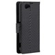 BSMPSO02FLCDBK [Xperia Z1f専用 レザーケース 液晶保護フィルム付 カーボン調ブラック]