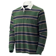 1104782 WIC ラガーシャツ L/S M'S DG/DN S [ダークグリーン×ダークネイビー]