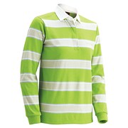 1104783 WIC ラガーシャツ L/S W'S SG/IV M [スプリンググリーン×アイボリー]