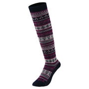 1108768 [メリノウール ジャカードハイソックスWomen's NV ネイビー M 23～25cm]