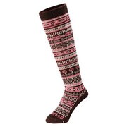 1108768 [メリノウール ジャカードハイソックスWomen's PK ピンク S 21～23cm]