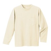 2104172 [ウォッシュアウト ペアスキンコットン ロングスリーブT アイボリー IV XS]
