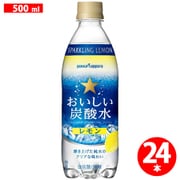 おいしい炭酸水 レモン ペット 500ml×24 [炭酸飲料]