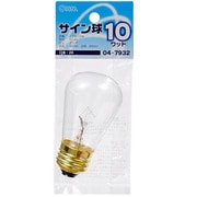 白熱電球 サイン球 E26口金 110V 10W形 45mm径 クリア LB-ST4610-C