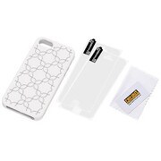 RT-P5SC14/W [iPhone 5/5s用 フラワー ジュエリー シリコンジャケット ホワイト]