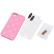 RT-P5SC14/P [iiPhone SE/5s/5用 フラワー ジュエリー シリコンジャケット ピンク]