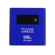 VARIOUS BATTERY 5200mAh USB出力:2ポート 最大合計:2A ブルー PVB-5200BL