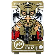 muzip ZIPPER CORD EARPHONES ゴールド AHP-118GL