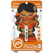 muzip ZIPPER CORD EARPHONES オレンジ AHP-118OR