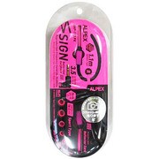 SIGN REFLECTOR CORD EARPHONES スポーツタイプ ピンク AHP-113PK