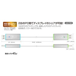 ヨドバシ Com J5 Create ジェイファイブクリエイト Juc700 Usb3 0 リンクケーブル ワームホールスイッチ ディスプレイシェア 通販 全品無料配達