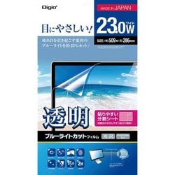 PC用ブルーライトカットフィルム 透明光沢 23.0インチワイド用 SF-FLKBC230W