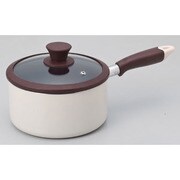ククナキッチン セラミックコーティング アルミ片手鍋 18ｃｍ ガラス蓋付 KKN-AL18K