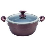ククナキッチン アルミ 段付兼用鍋26cm 目皿・シリコンリッドガラス蓋付 KKN-DN26