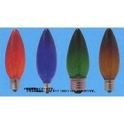 白熱電球 シャンデリア球 E17口金 100～110V 25W形 32mm径 耐熱透明カラー レッド C32E17110V25WRT