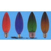 白熱電球 シャンデリア球 E17口金 100~110V 25W形 32mm径 耐熱透明カラー ブルー C32E17110V25WBT