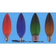白熱電球 シャンデリア球 E17口金 100~110V 25W形 32mm径 耐熱透明カラー グリーン C32E17110V25WGT