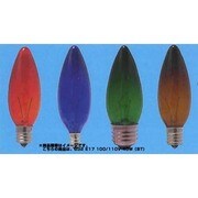 白熱電球 シャンデリア球 E17口金 100~110V 40W形 32mm径 耐熱透明カラー ブルー C32E17100110V40WBT