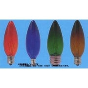 白熱電球 シャンデリア球 E26口金 100~110V 25W形 37mm径 耐熱透明カラー アンバー C37E26110V25WAT
