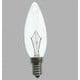 白熱電球 シャンデリアランプ E14D口金 110V 25W 32mm径 段付口金 クリヤー C32E14D110V25WC