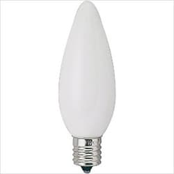 白熱電球 シャンデリアランプ E17口金 110V 10W 32mm径 ホワイト C32E17110V10W
