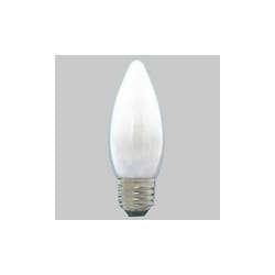 白熱電球 シャンデリアランプ E17口金 110V 15W 32mm径 ホワイト C32E17110V15W