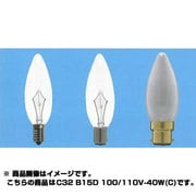 白熱電球 シャンデリアランプ B15D口金 110V 40W 32mm径 クリアー C32B15D110V40WC