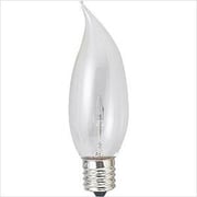 白熱電球 シャンデリアランプ 曲がり E17口金 110V 25W 32mm径 クリヤー C32E17100110V25WC 曲がり