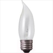 白熱電球 シャンデリアランプ 曲がり E26口金 110V 40W 32mm径 クリヤー C32E26100110V40WC 曲がり
