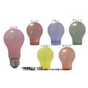 白熱電球 バルーンカラー球 E26口金 110V 40W形 55mm径 ピンク PS55E2640WPK