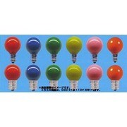 白熱電球 ミニボールランプ E12口金 110V 5W形 30mm径 セラミックカラー イエロー G30E12110V5WY
