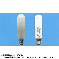 白熱電球 スペース球 E14口金 110V 10W形 20mm径 クリア T20E14110V10Wスペース