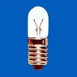 白熱電球 パイロットランプ E10口金 28V 0.11A 10mm径 クリア T10E1028V0.11A