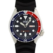 セイコー ダイバーズ SS オートマチック ラバー ブルー/レッドベゼル SKX009K
