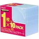 CD/DVD/Blu-ray用プラケース スタンダード 10枚 CD-085-10
