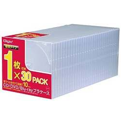 CD/DVD/Blu-ray用プラケース スタンダード 30枚 CD-085-30