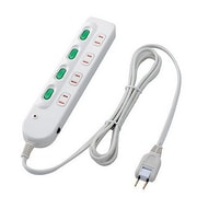 安全タップ 2m 4個口 個別スイッチ付き TAP-N037-20N