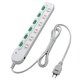 安全タップ 2m 6個口 個別スイッチ付き TAP-N038-20N