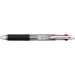 油性ボールペン JETSTREAM（ジェットストリーム） 4色ボールペン 0.7mm 超低摩擦インク インク色：4色（黒・赤・青・緑） 本体色：透明 SXE450007.T