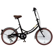 折りたたみ自転車 ノーパンクタイヤ 20型 外装6段変速 ブラウン FDN-CC206B-SP BR