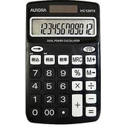 カラーハンディ電卓12桁 ブラック HC120TX-K