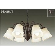 LEDシャンデリア ~10畳 8.8W×6灯 非調光 電球色 DCH-38183Y