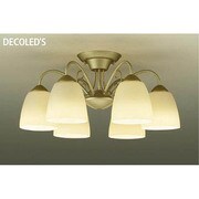 LEDシャンデリア ~8畳 7.1W×6灯 非調光 電球色 DCH-38190Y